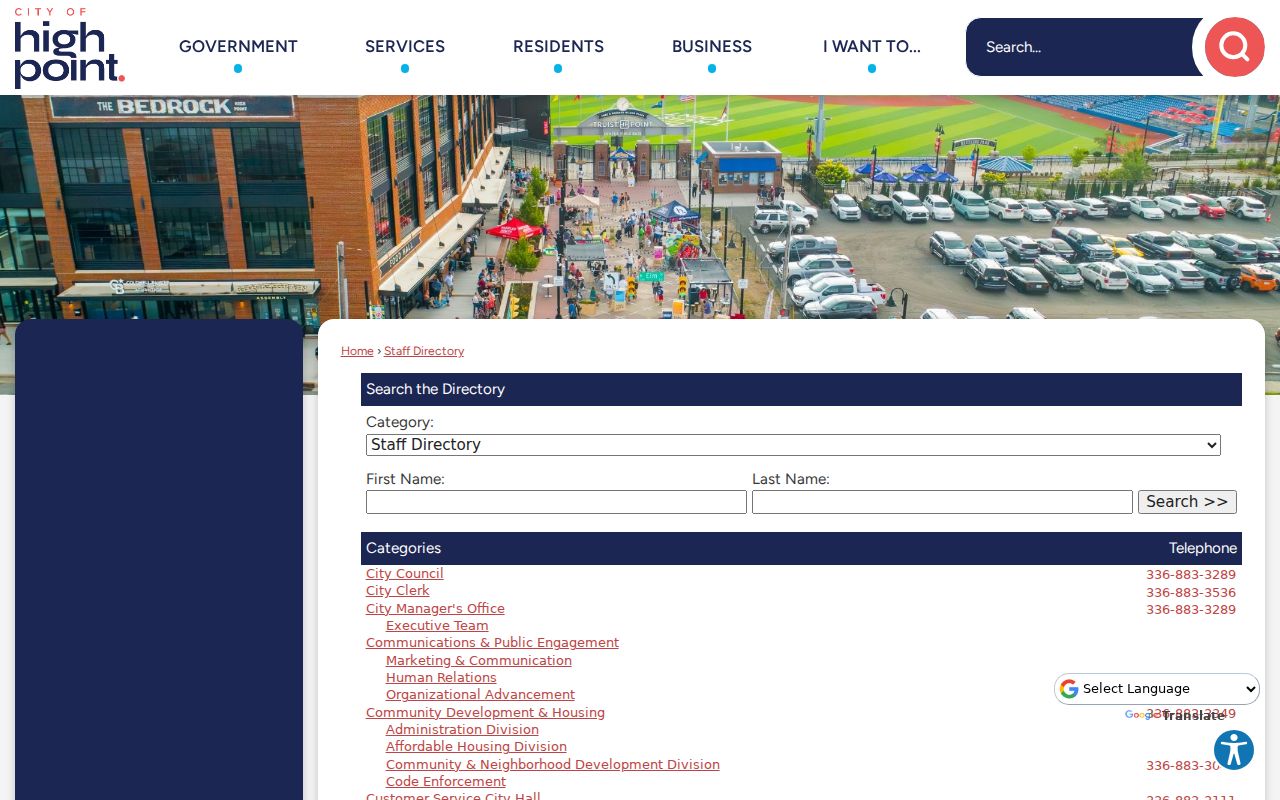 Guilford County people directories High Point staff form