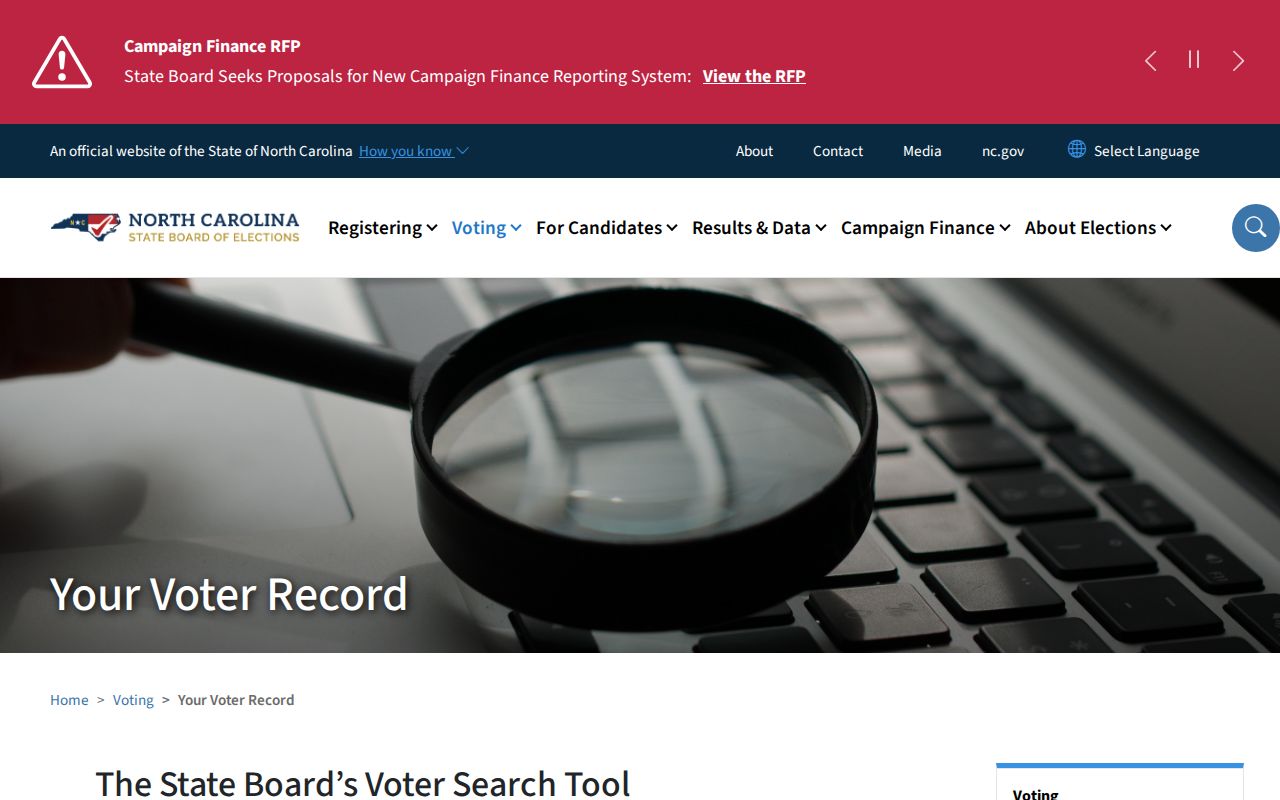Guilford County voter registration public profile guide